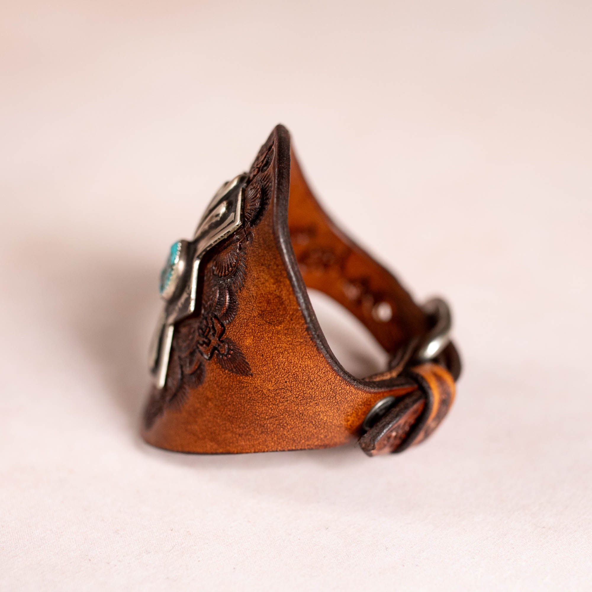 Mandala Cuff with Navajo Concho