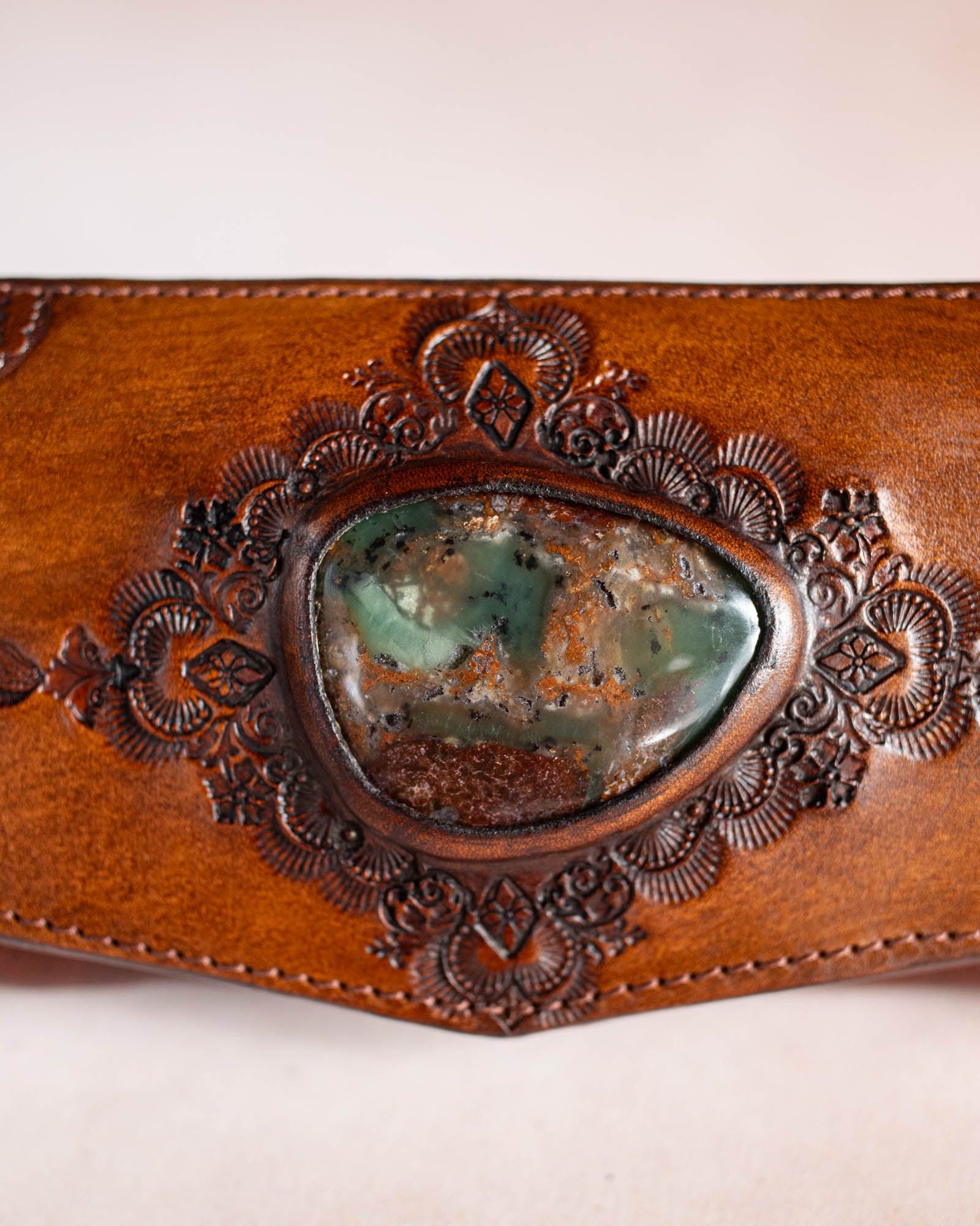 Mandala Wallet with Australian Chrysoprase