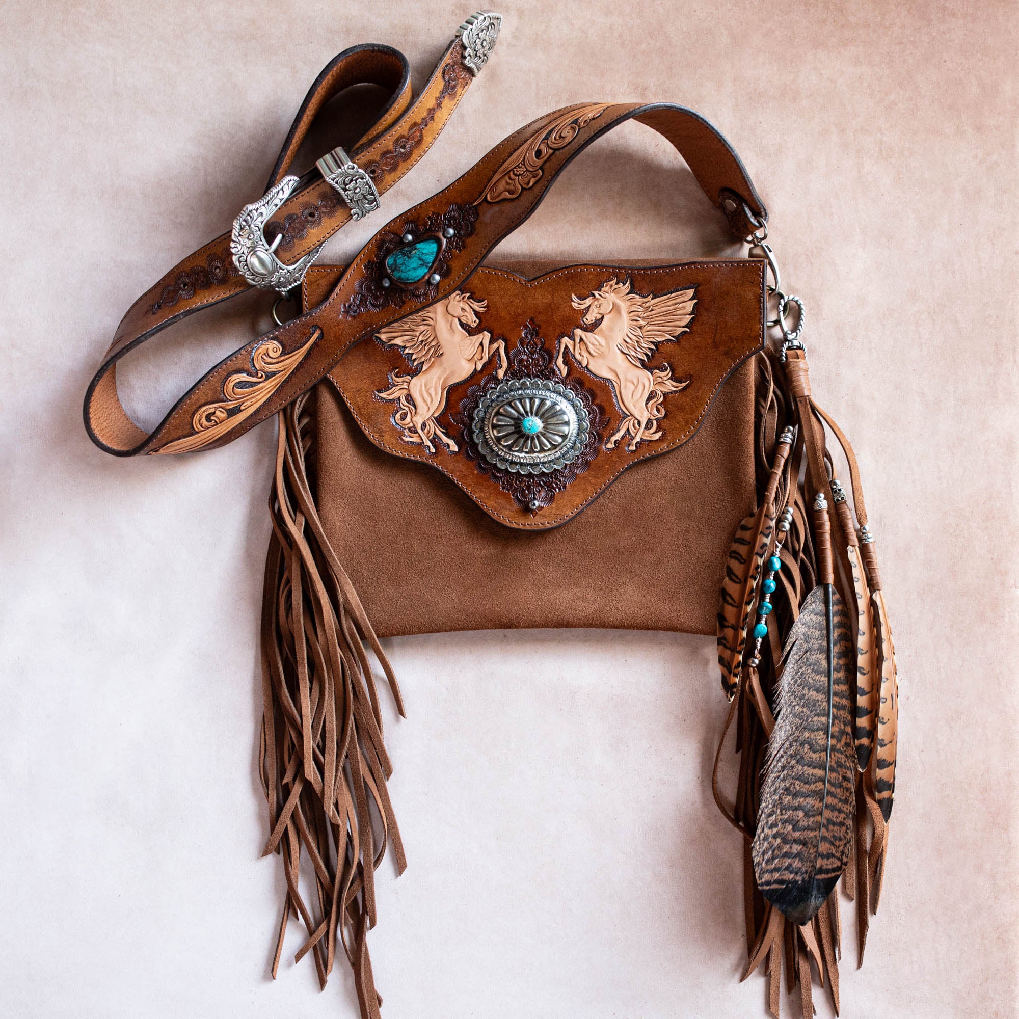 Pegasus Gypsy Wanderer Bag with Navajo Concho