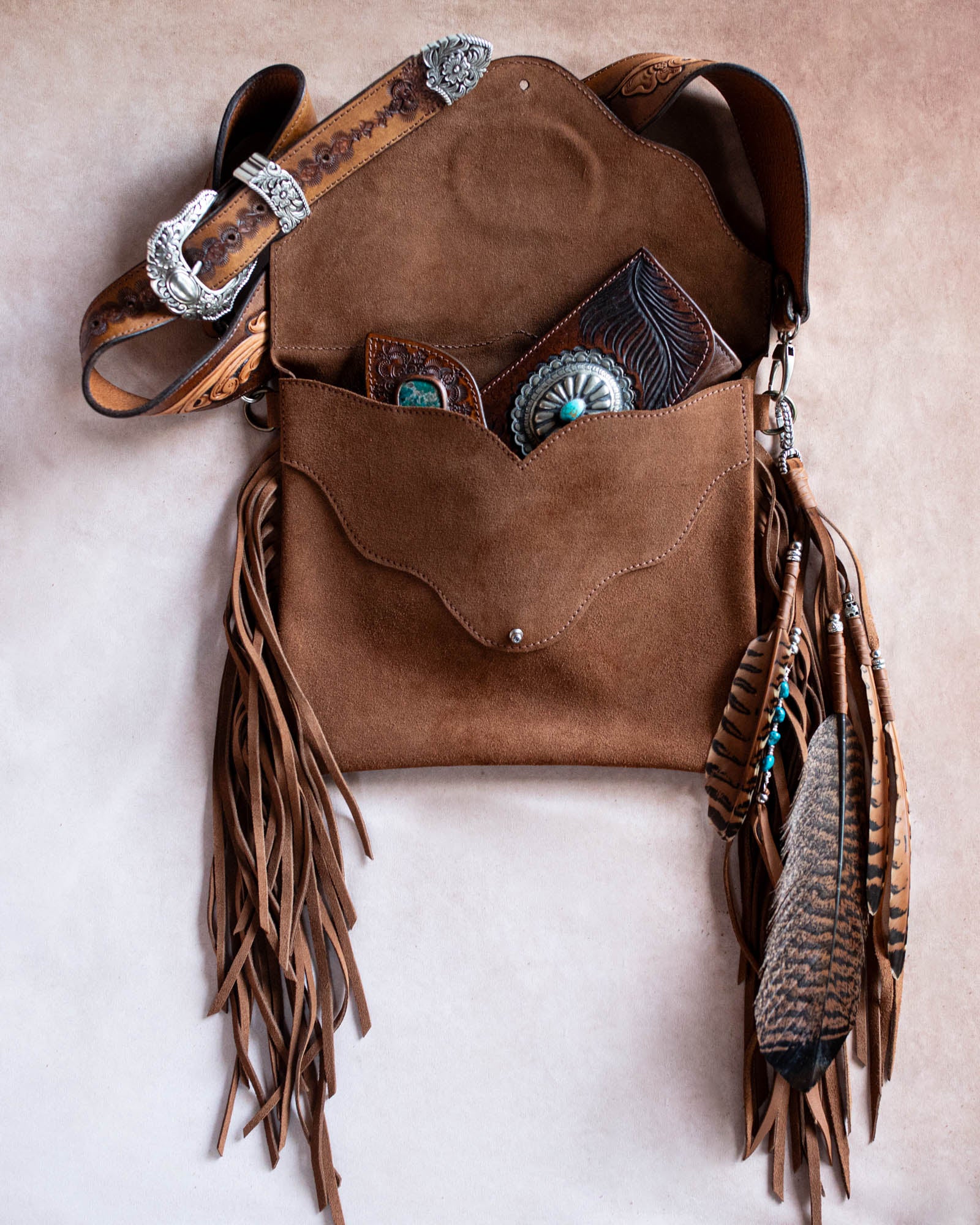 Pegasus Gypsy Wanderer Bag with Navajo Concho
