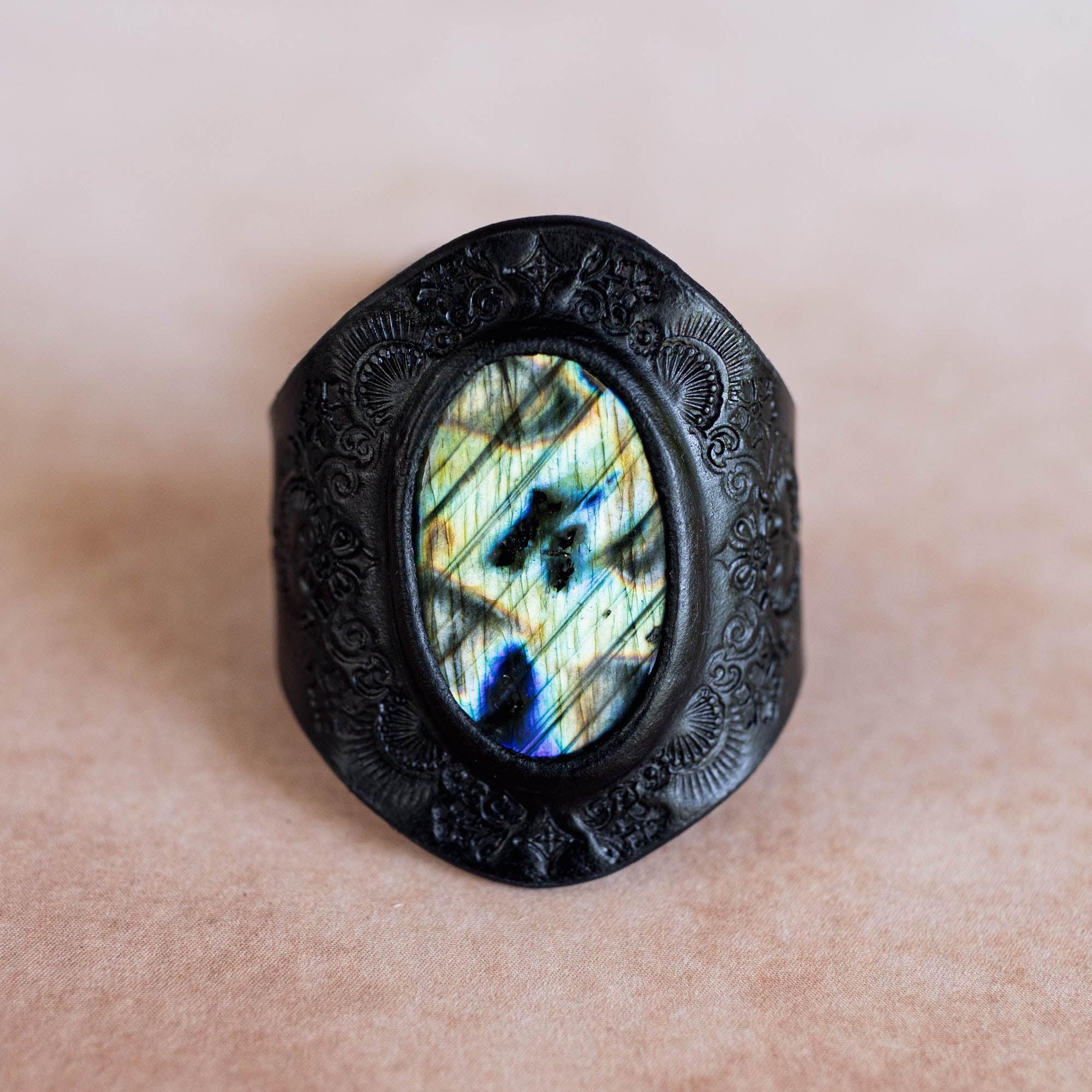 Mandala Cuff with Labradorite