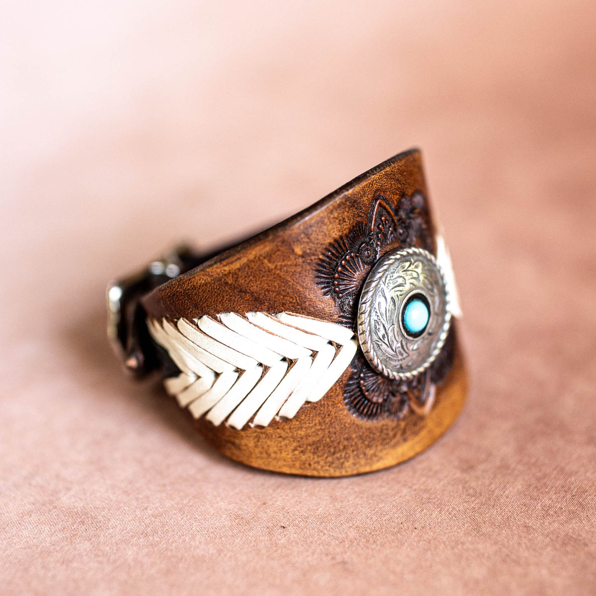 Laced Western Feather Cuff