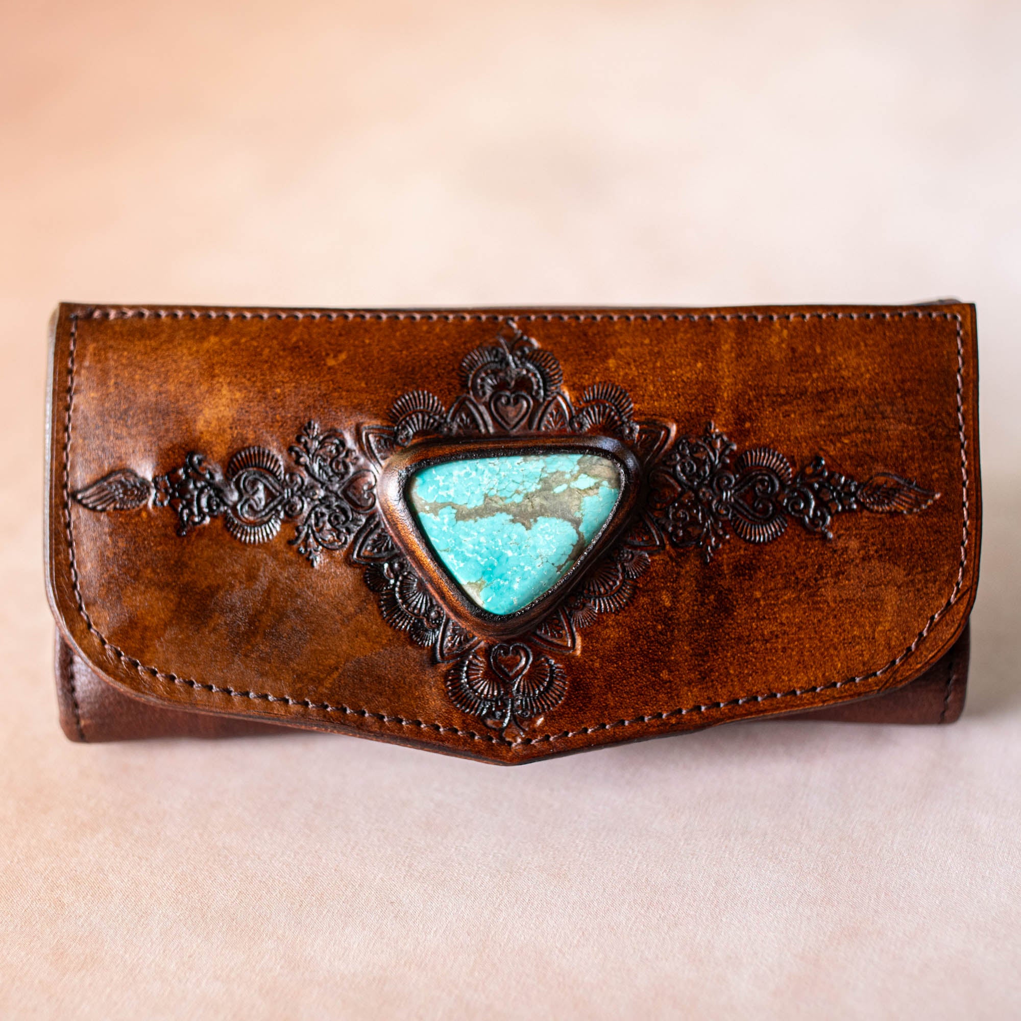 Mandala Wallet with Number 8 Turquoise