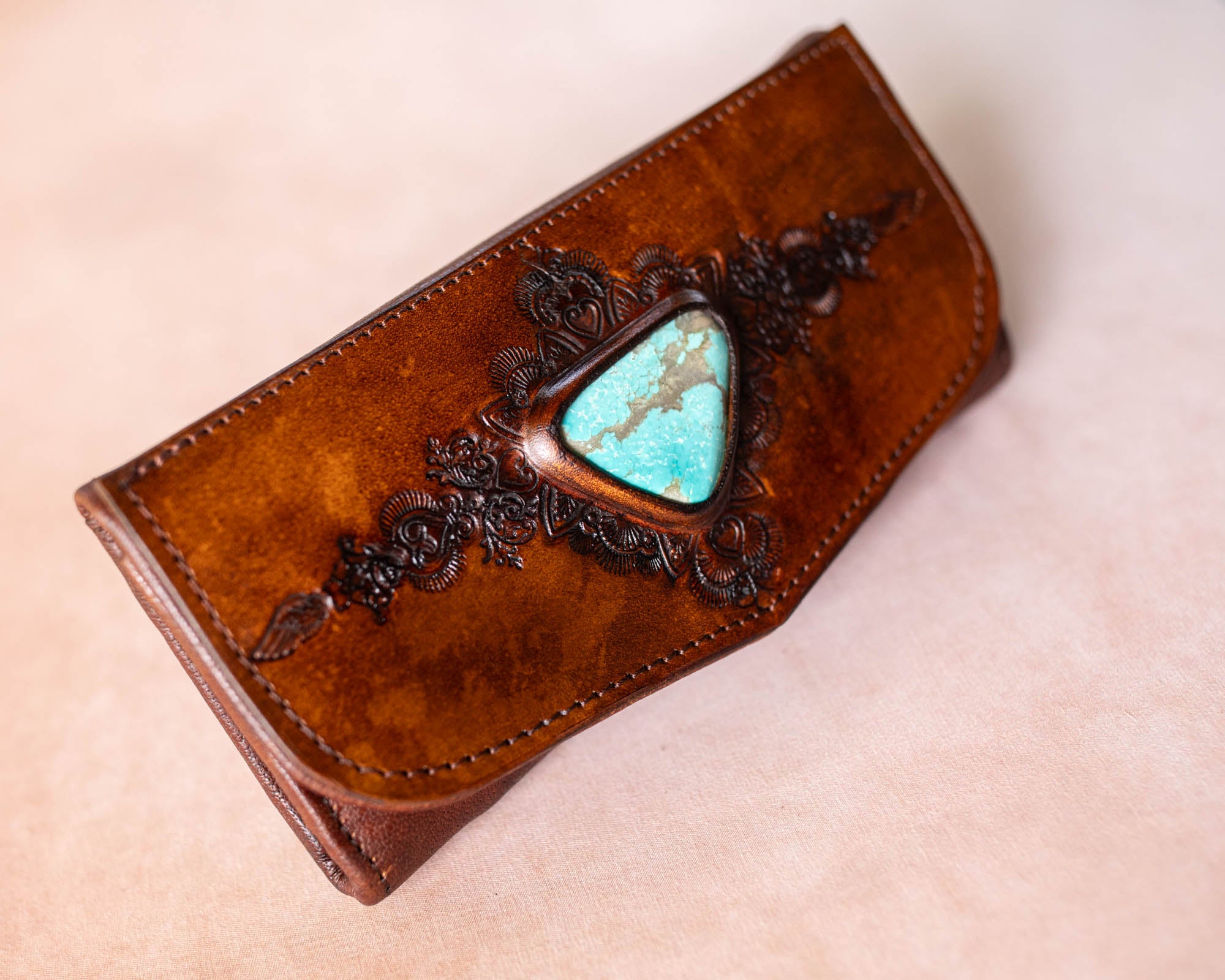 Mandala Wallet with Number 8 Turquoise