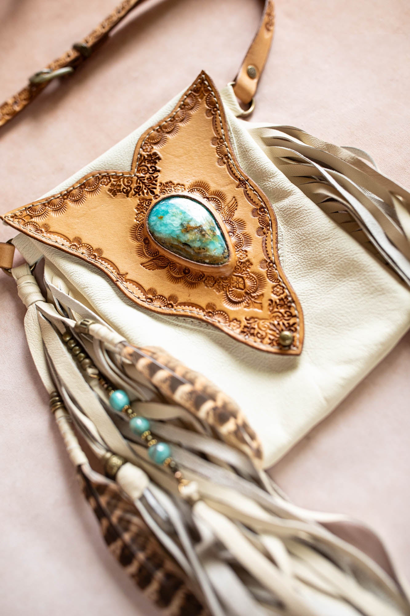 Gypsy Wanderer Phone Pouch with Andean Opal