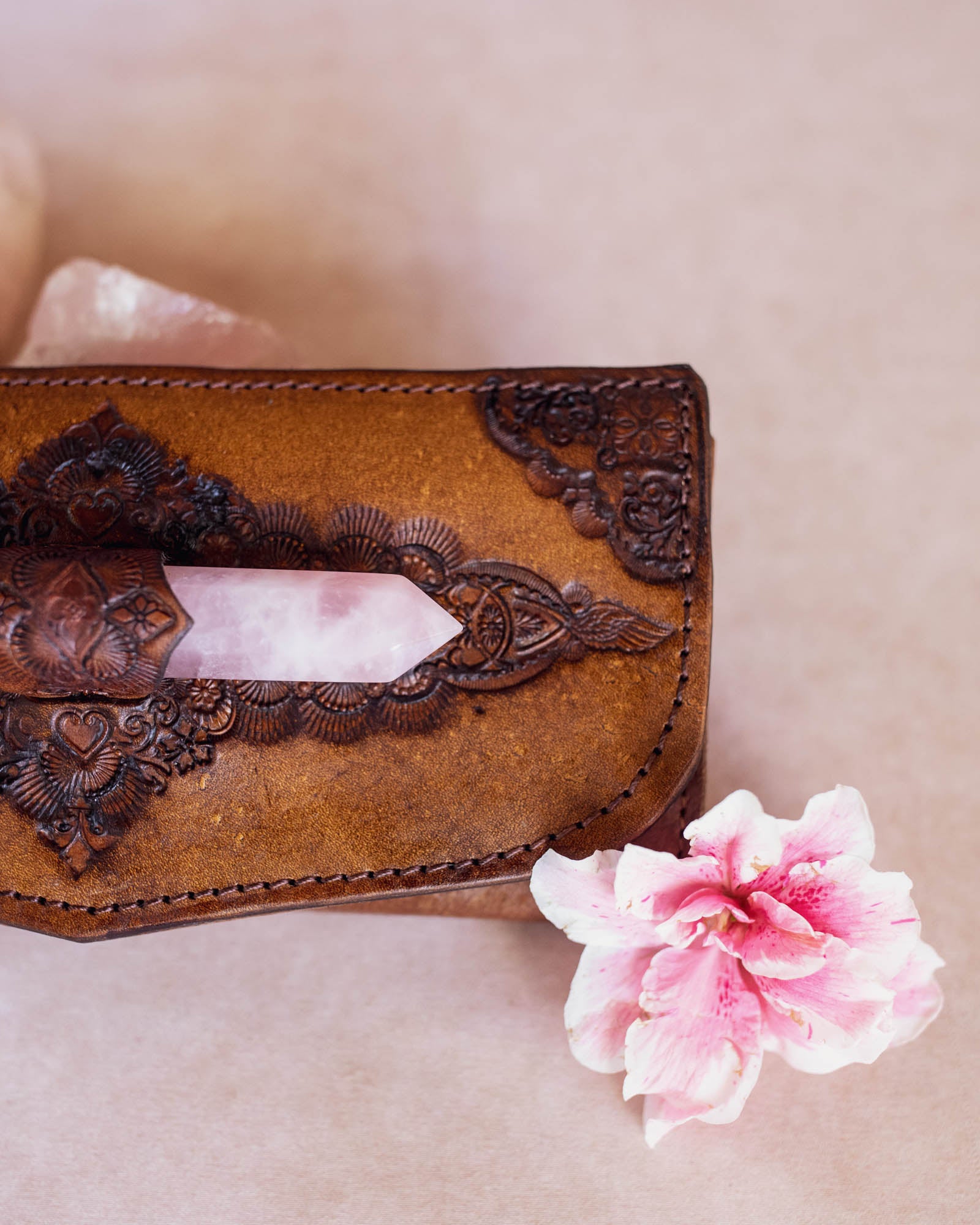 Priestess Wallet with Rose Quartz - Buffalo Girl®