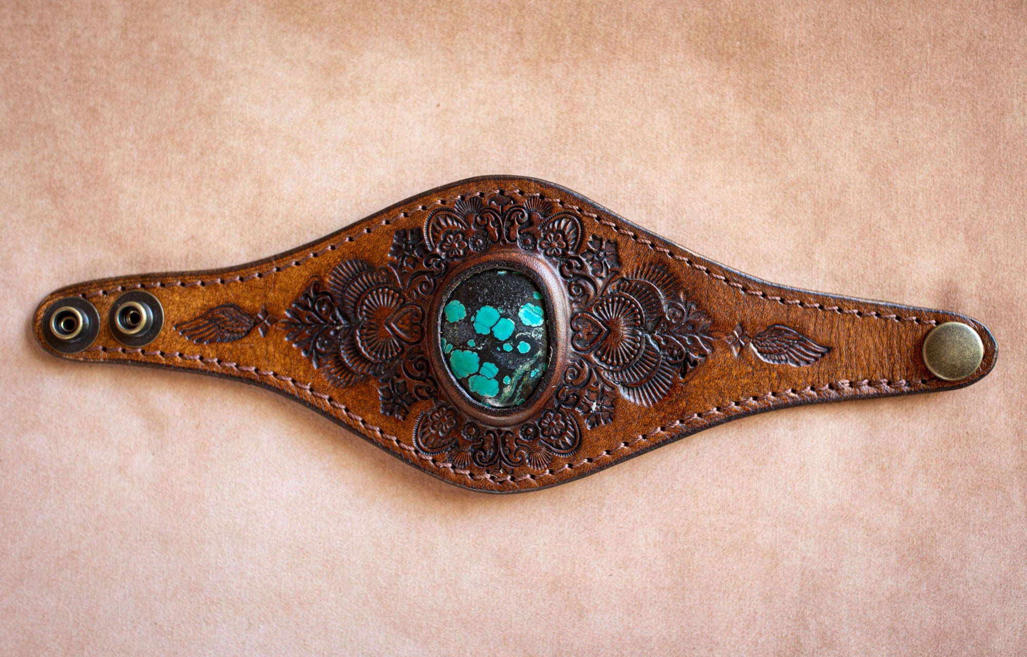 Mandala Cuff with Turquoise