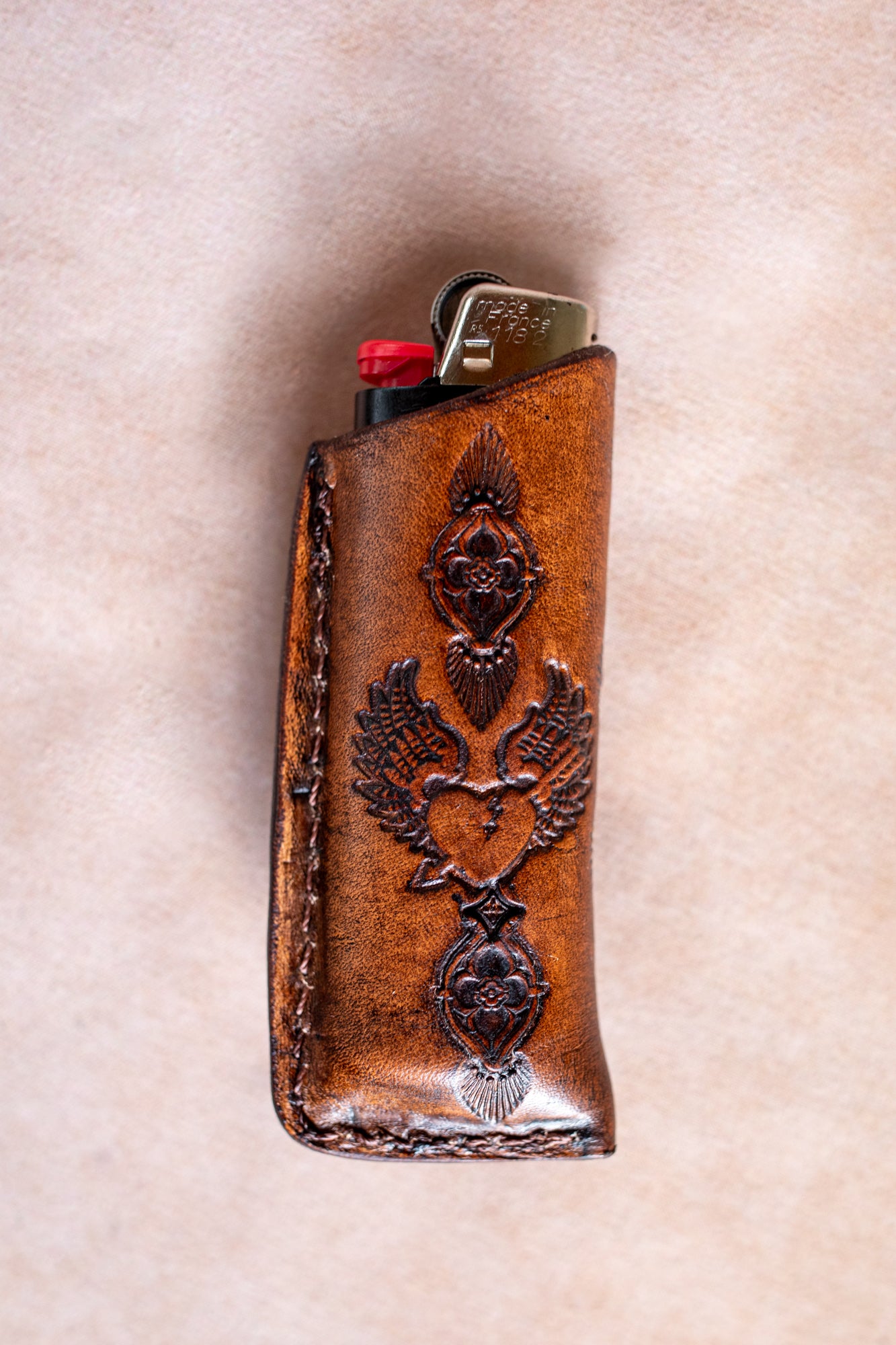 Woodstock Lighter Case with Turquoise