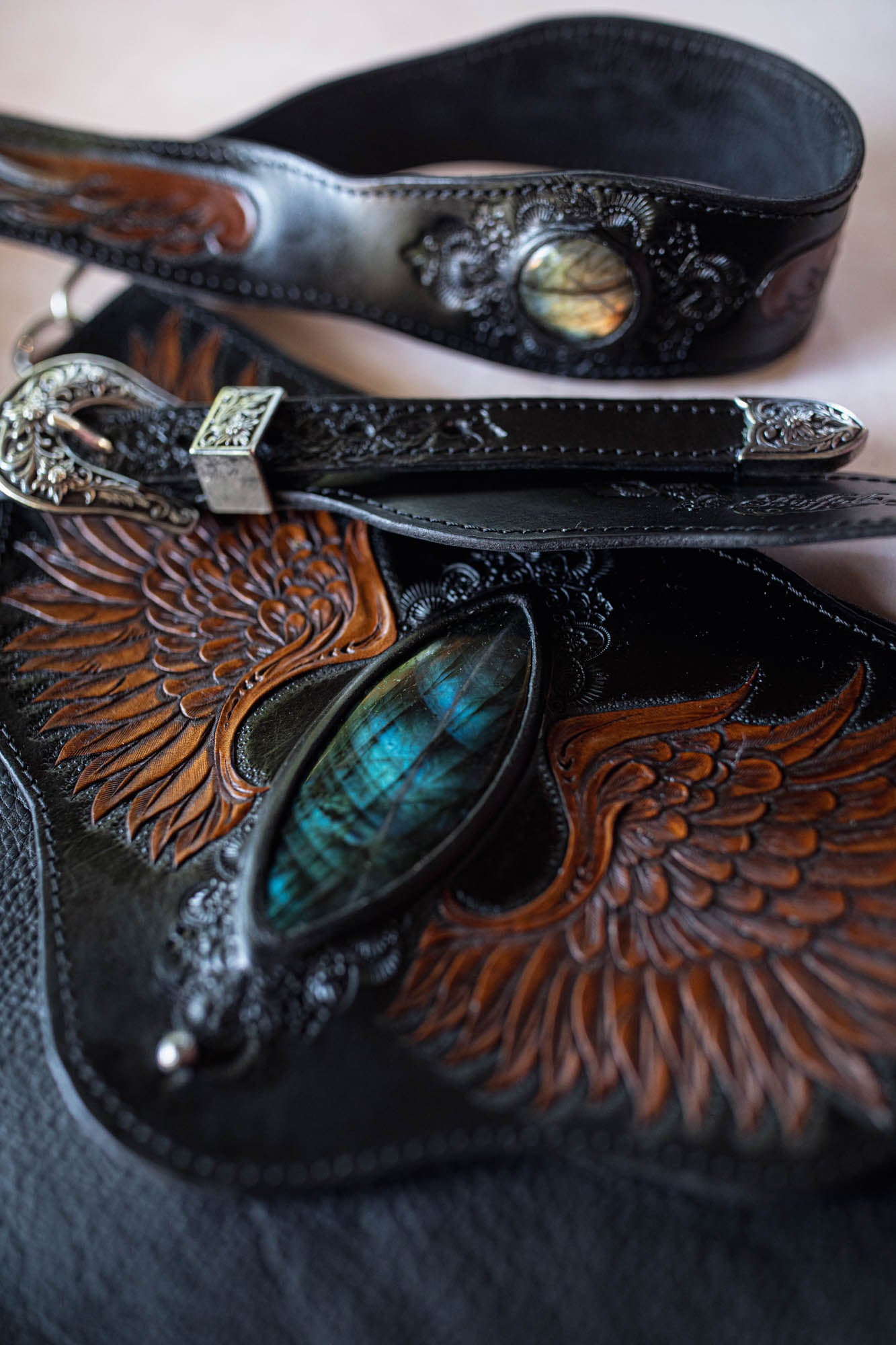 Guardian Wings Gypsy Wanderer Bag with Labradorite