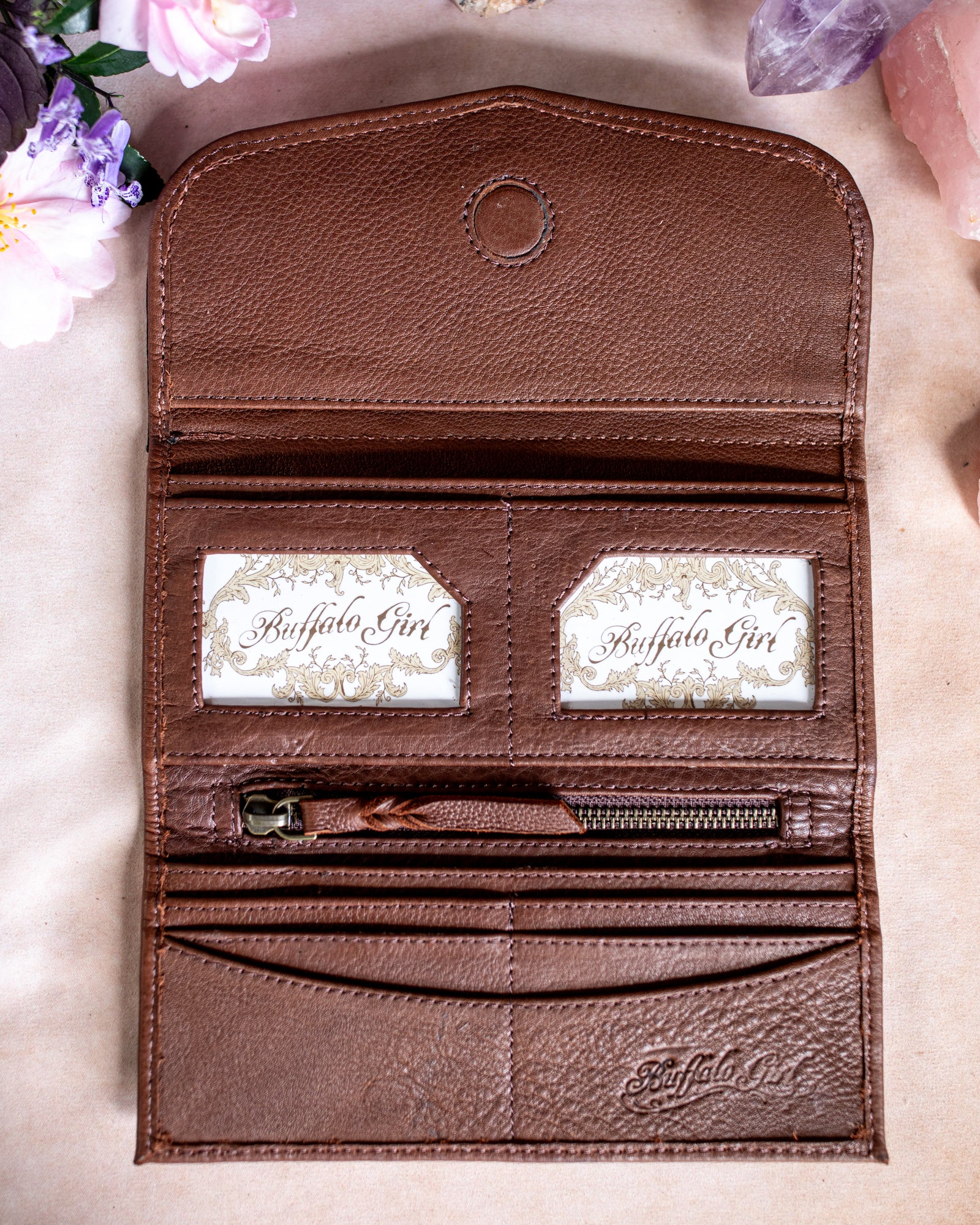 Flower Wallet with Amethyst