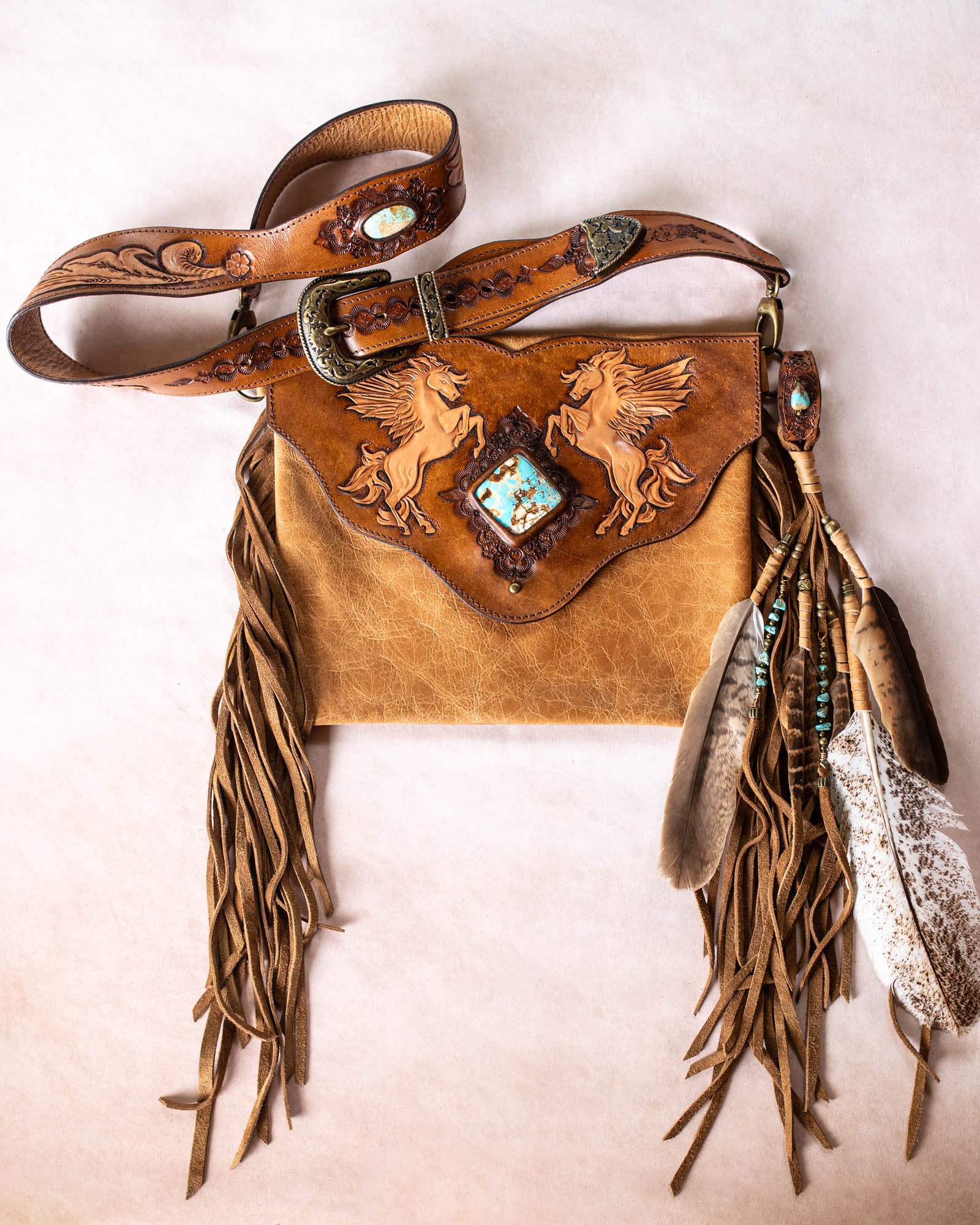 Pegasus Gypsy Wanderer Bag with Royston Turquoise