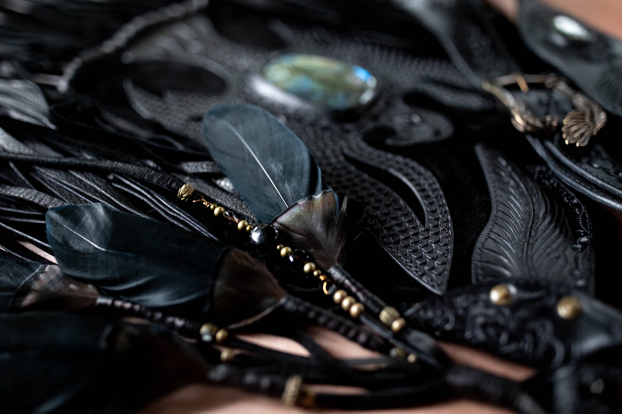 Apache Eagle Bag with Labradorite