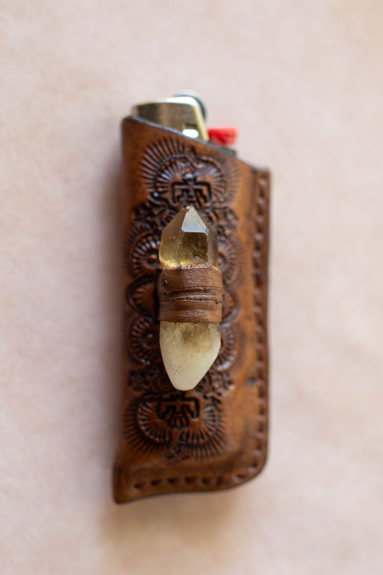 Woodstock Lighter Case with Citrine