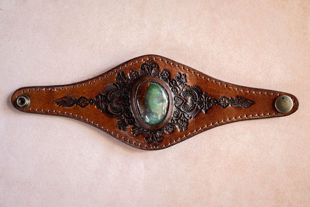 Mandala Cuff with Chrysoprase