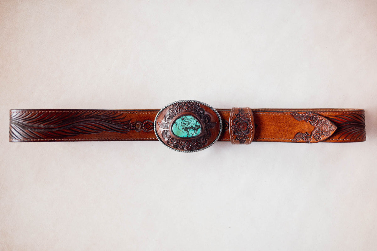 Desert Ranger Belt with Turquoise