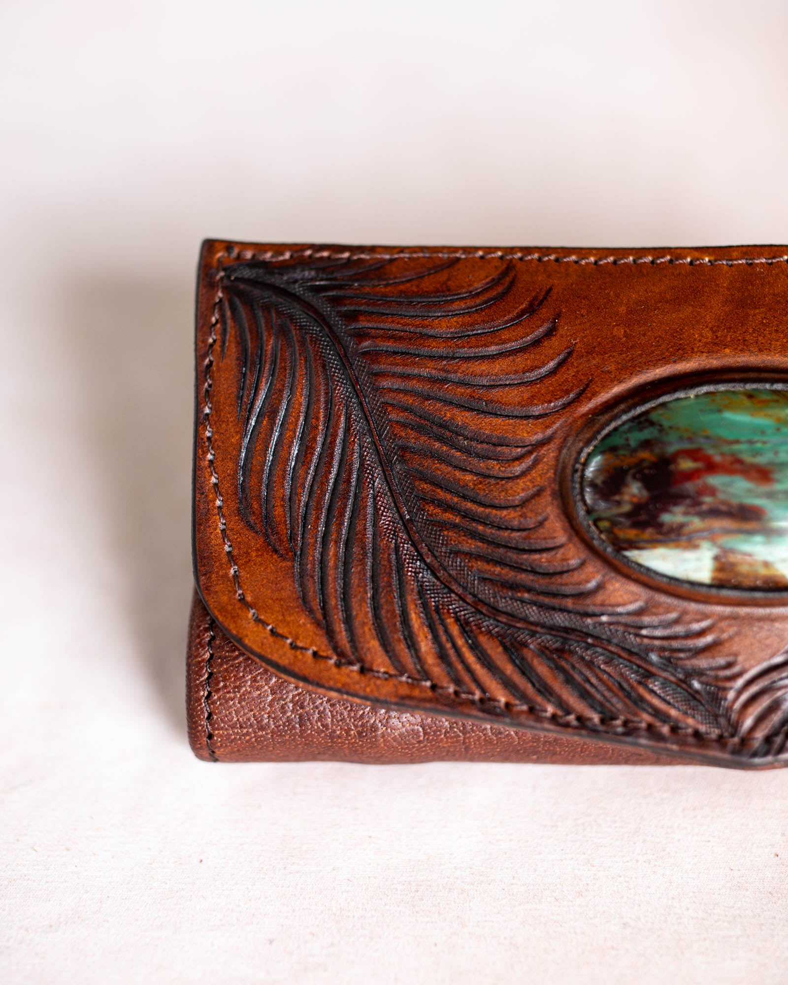 Eagle Feather Wallet with Dragon Stone