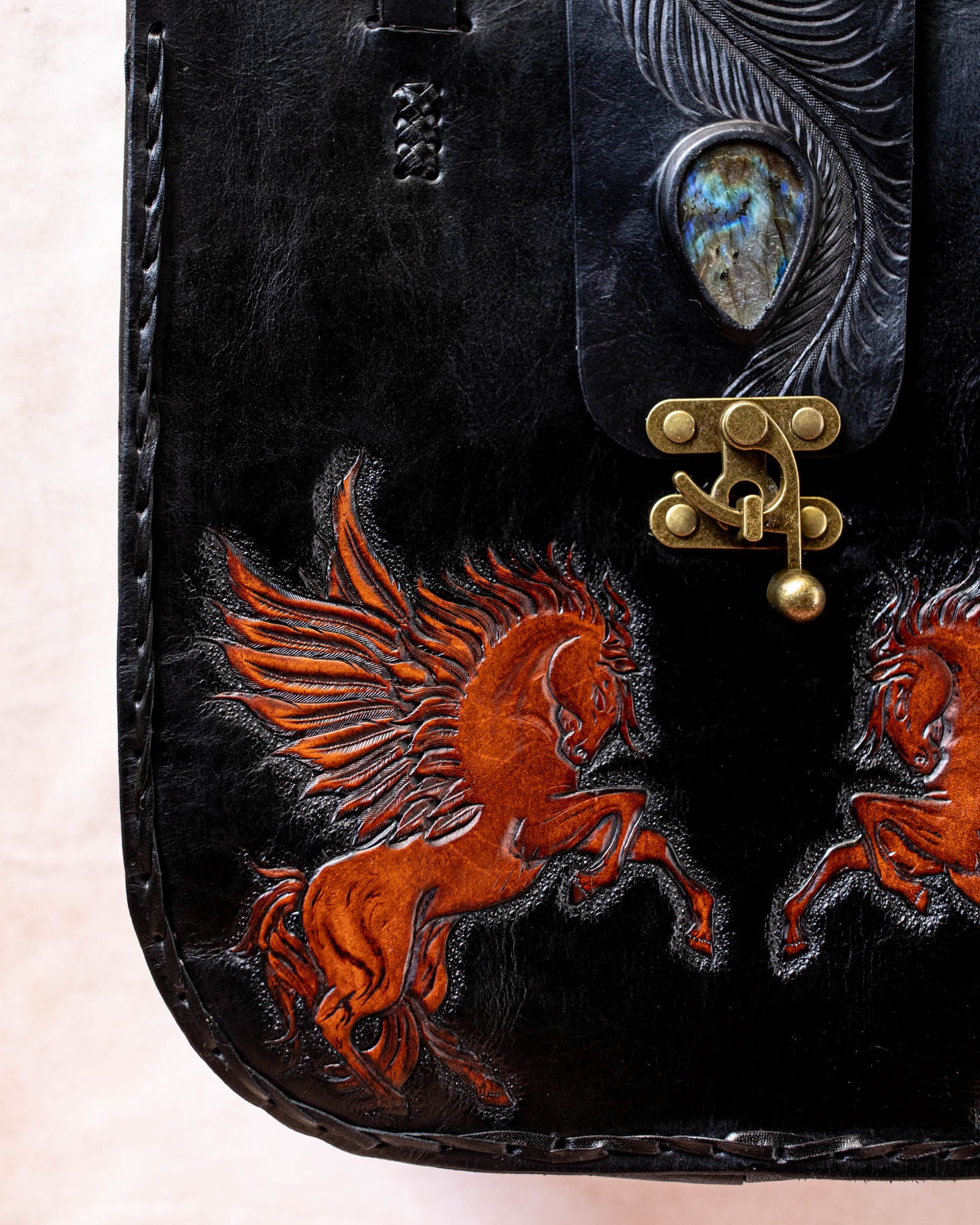 Black Bay Dream Chaser Tote Bag with Labradorite