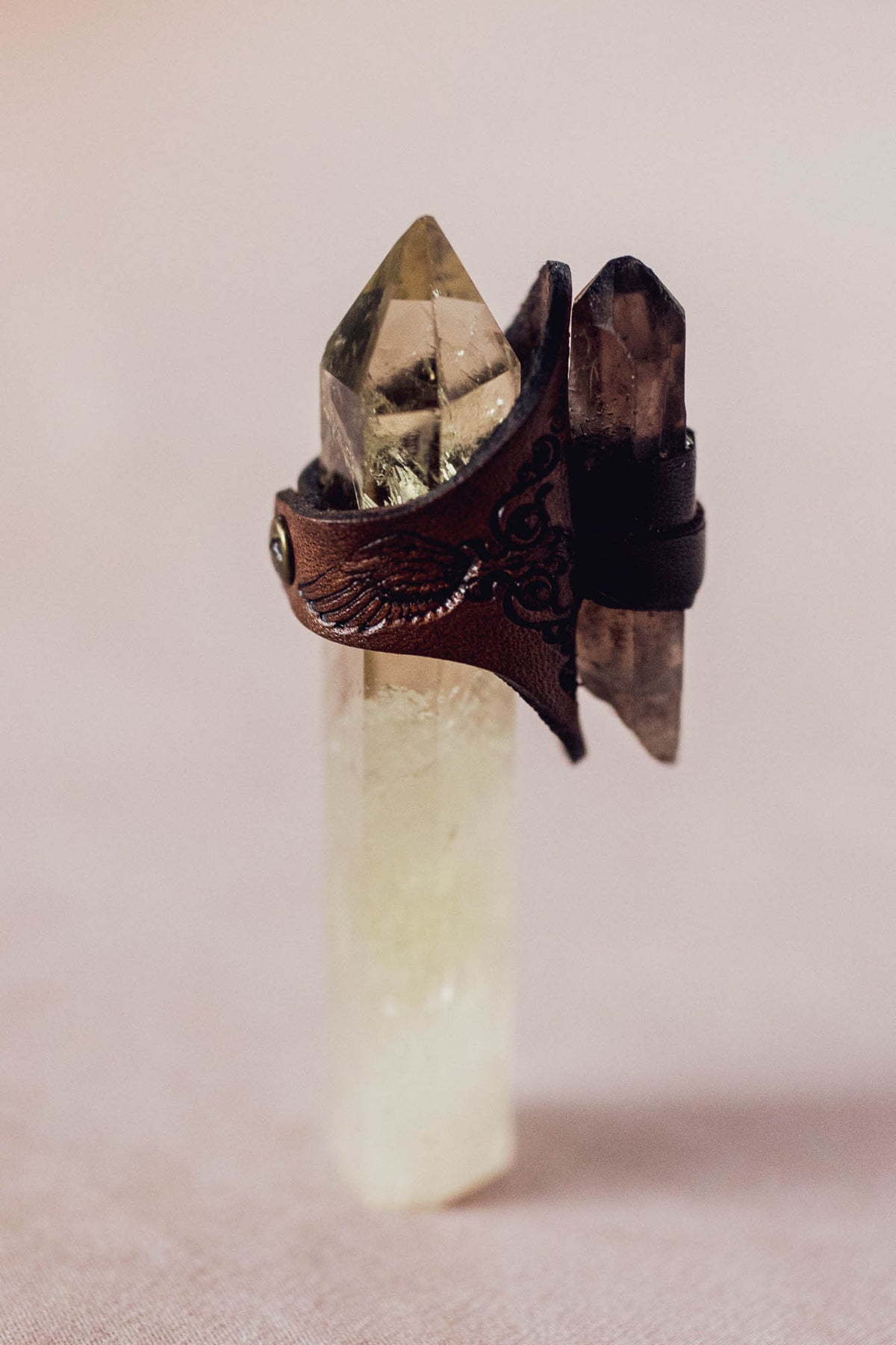 Druid Ring with Smoky Quartz