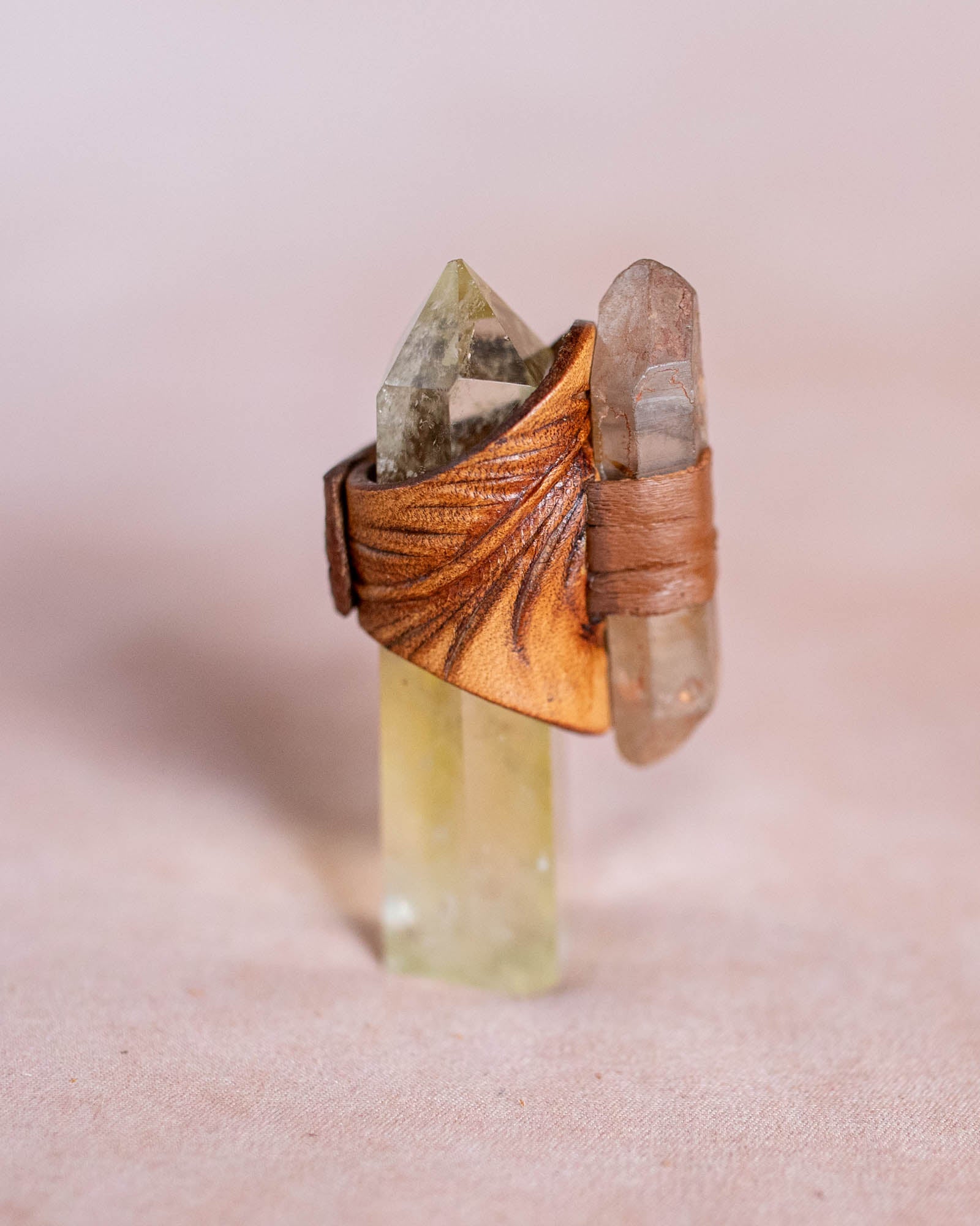 Feather Druid Ring with Citrine