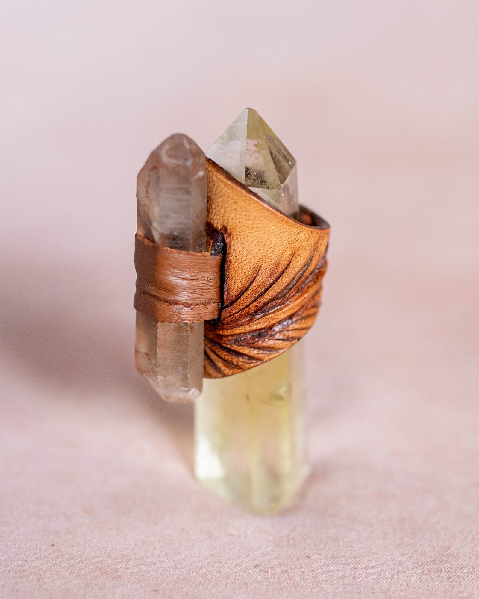 Feather Druid Ring with Citrine