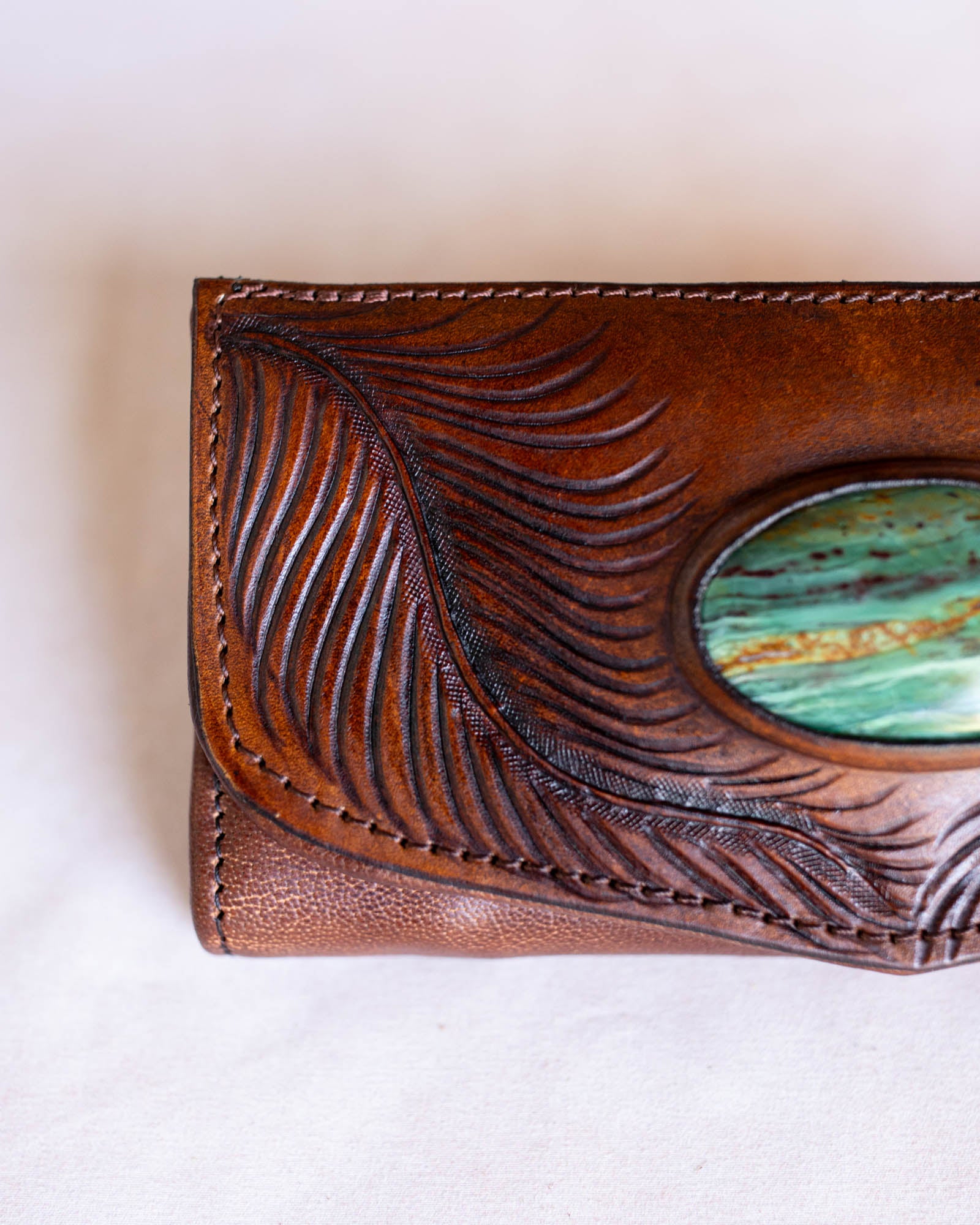 Eagle Feather Wallet with Dragon Stone