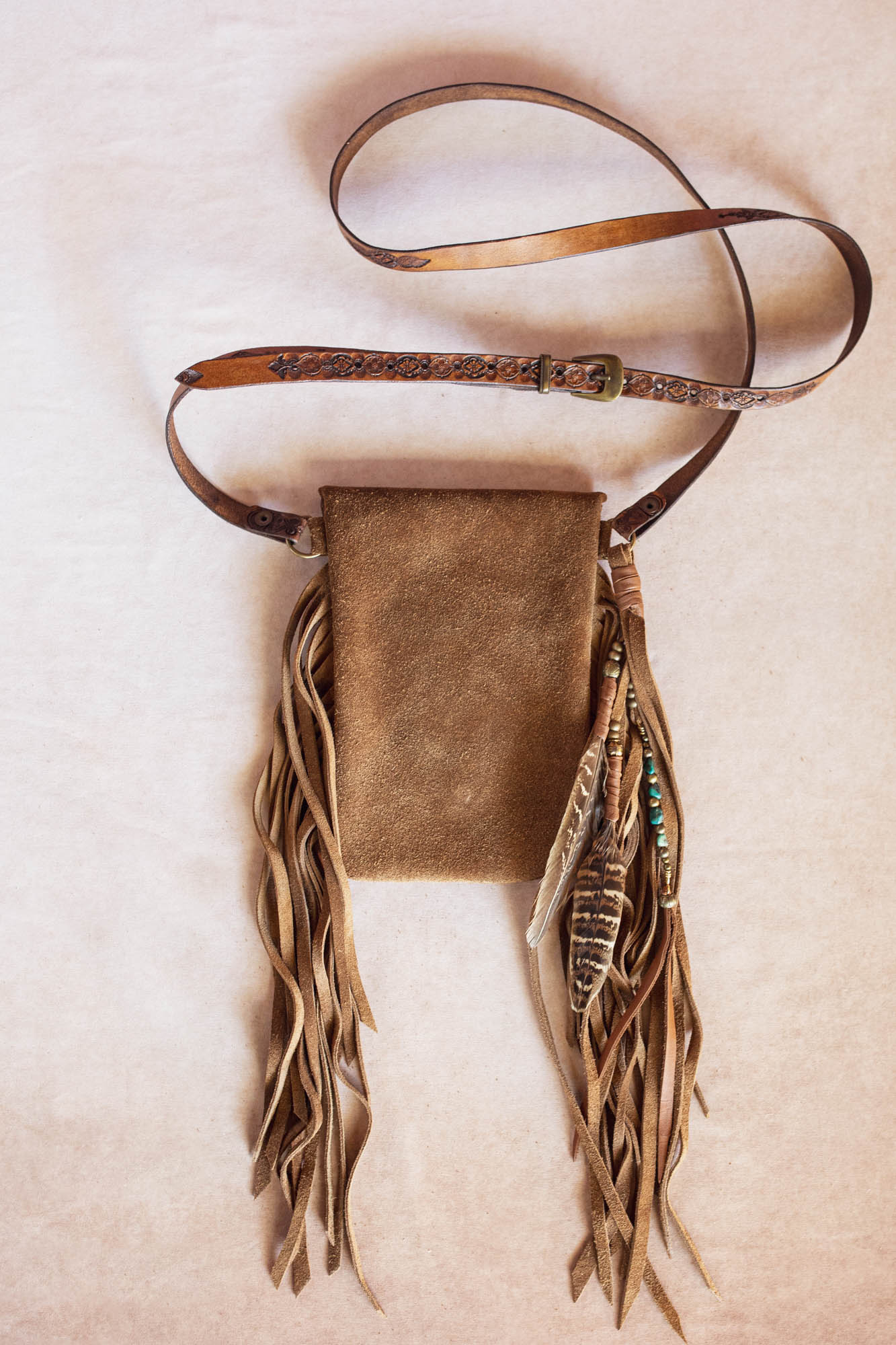 Gypsy Wanderer Phone Pouch with Turquoise