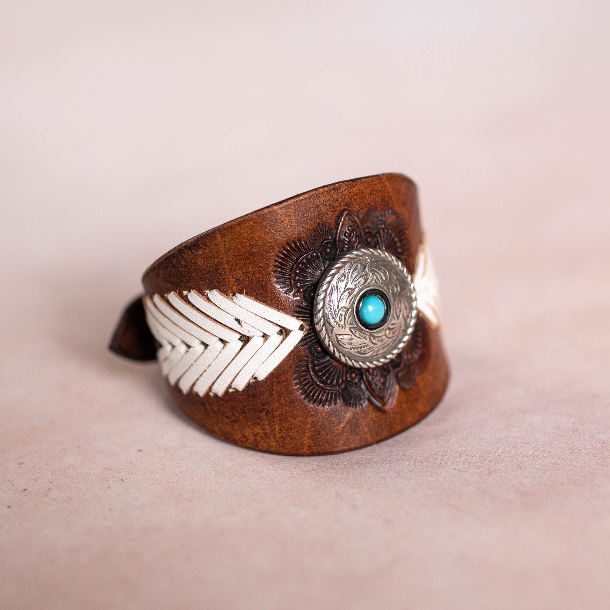 Laced Western Feather Cuff