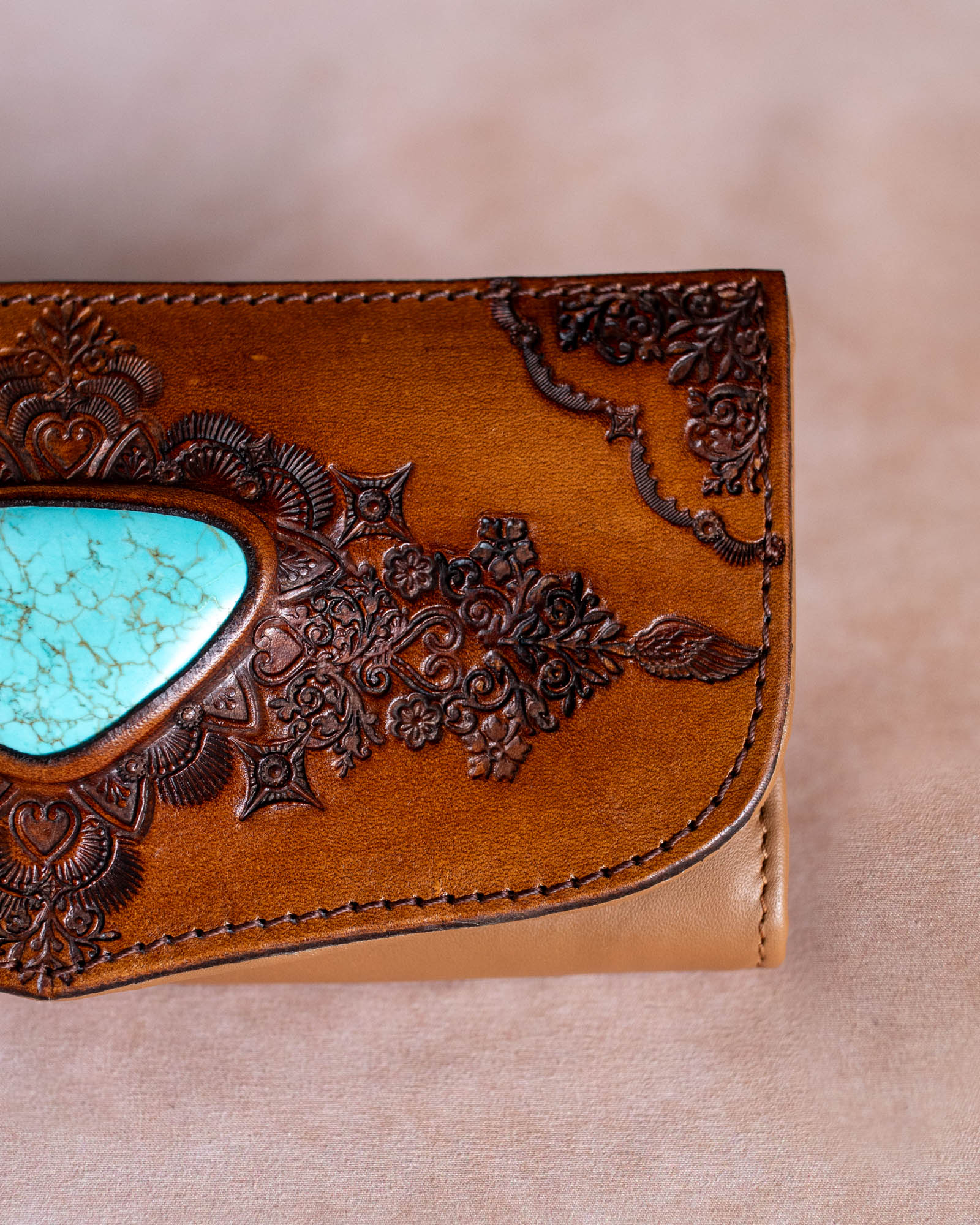 Mandala Wallet with Turquoise