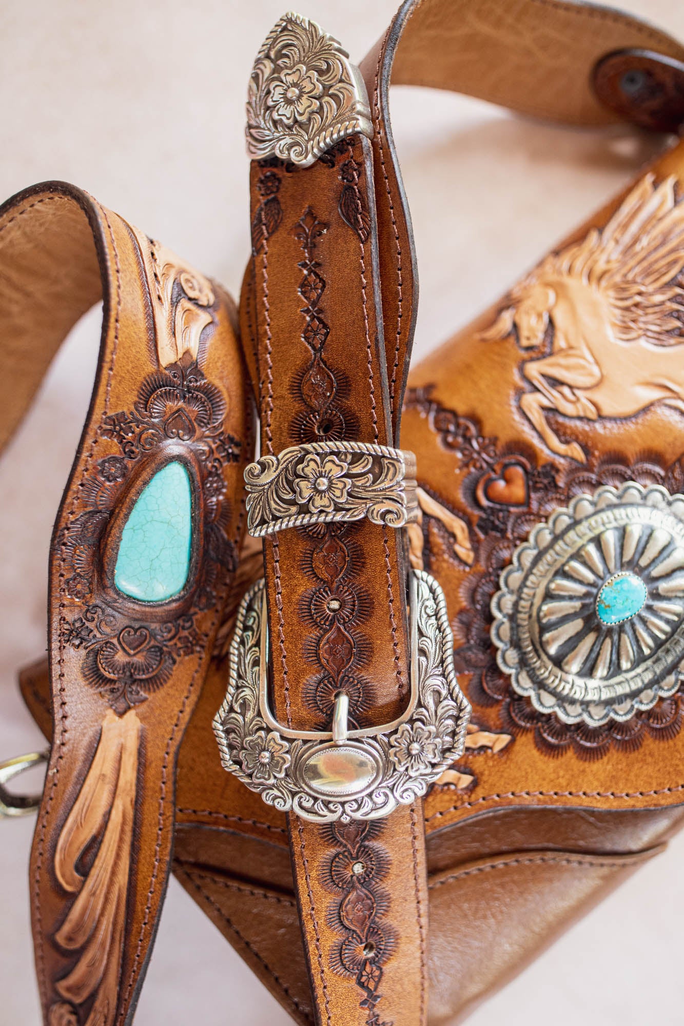 Pegasus Clutch with Navajo Concho