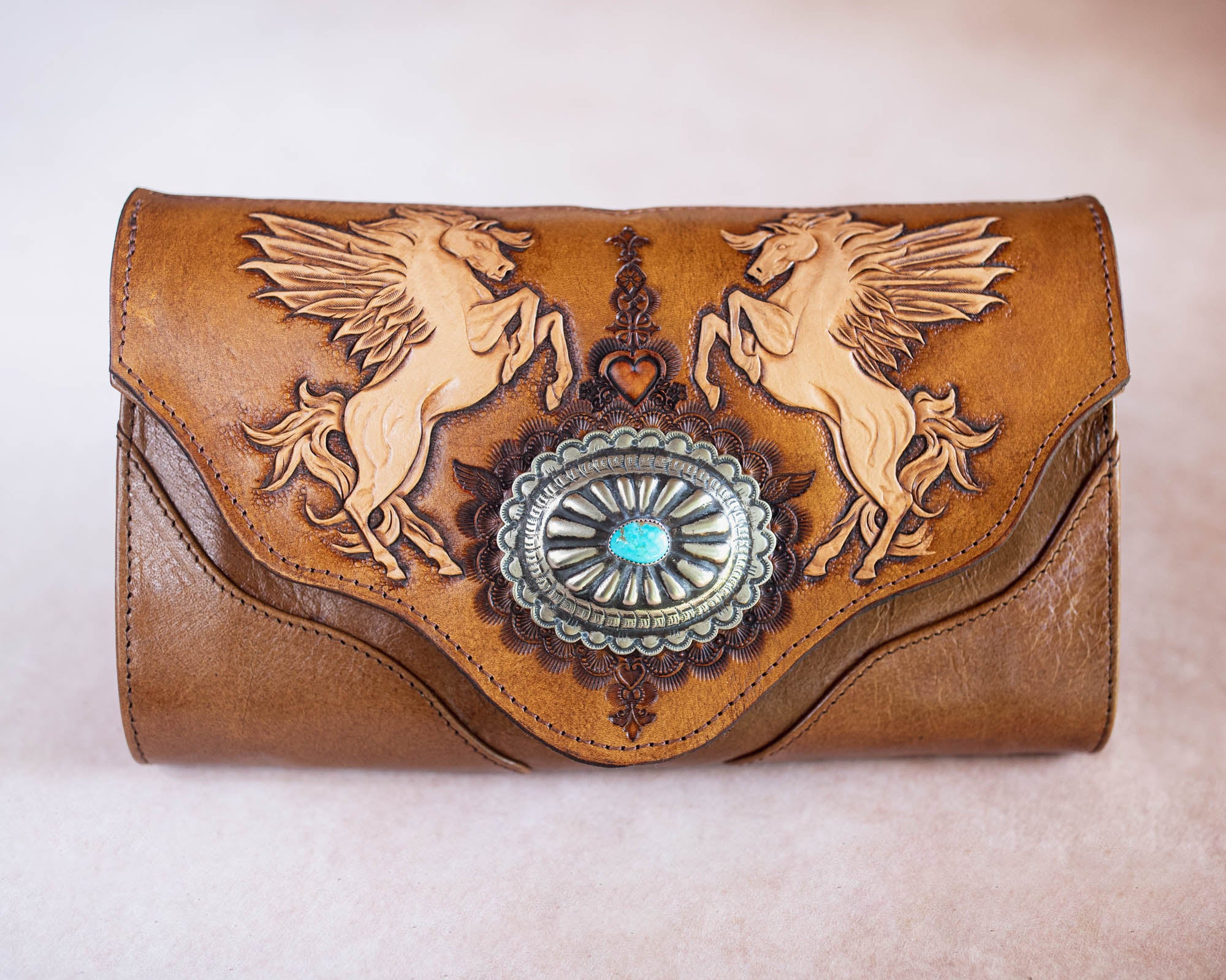 Pegasus Clutch with Navajo Concho