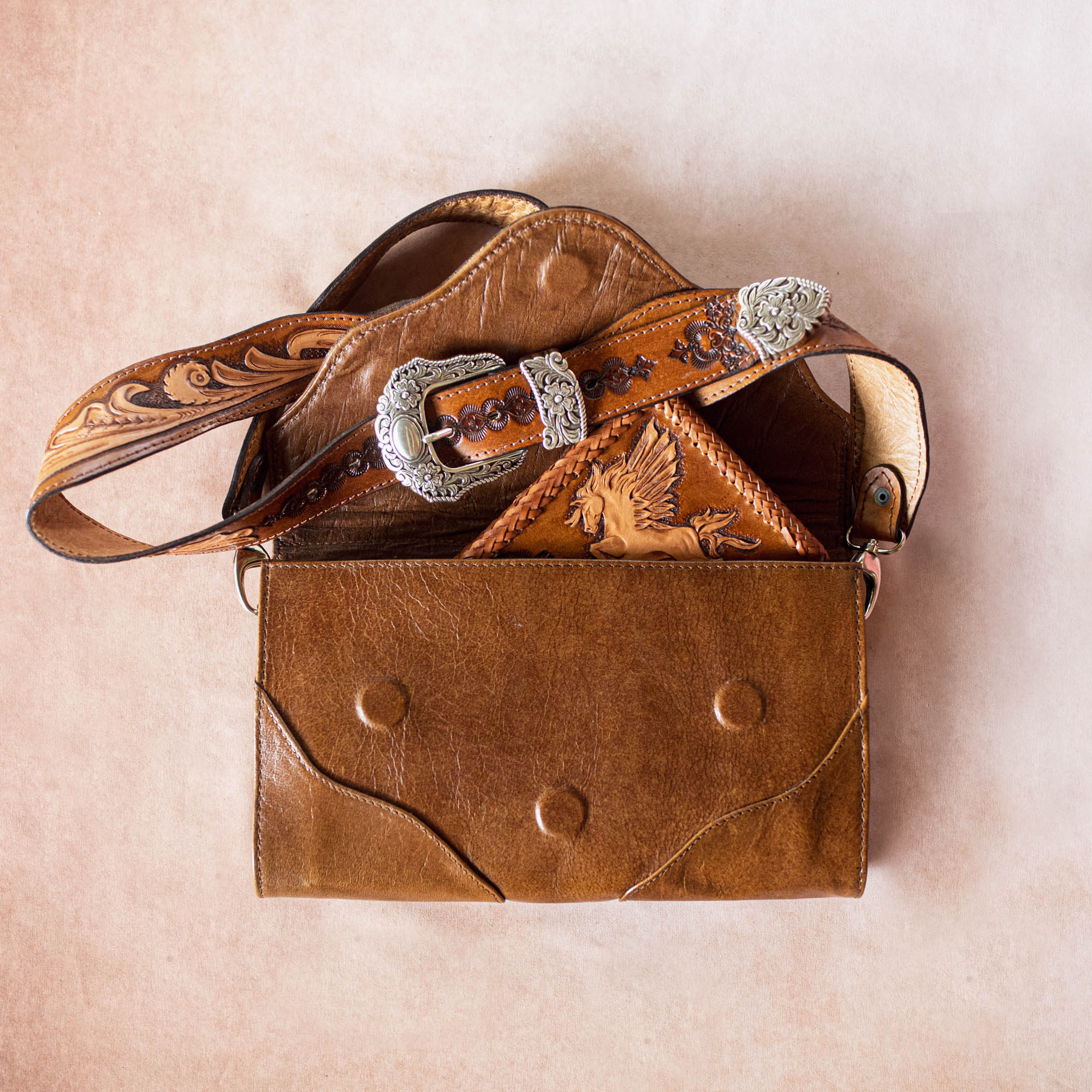 Pegasus Clutch with Navajo Concho