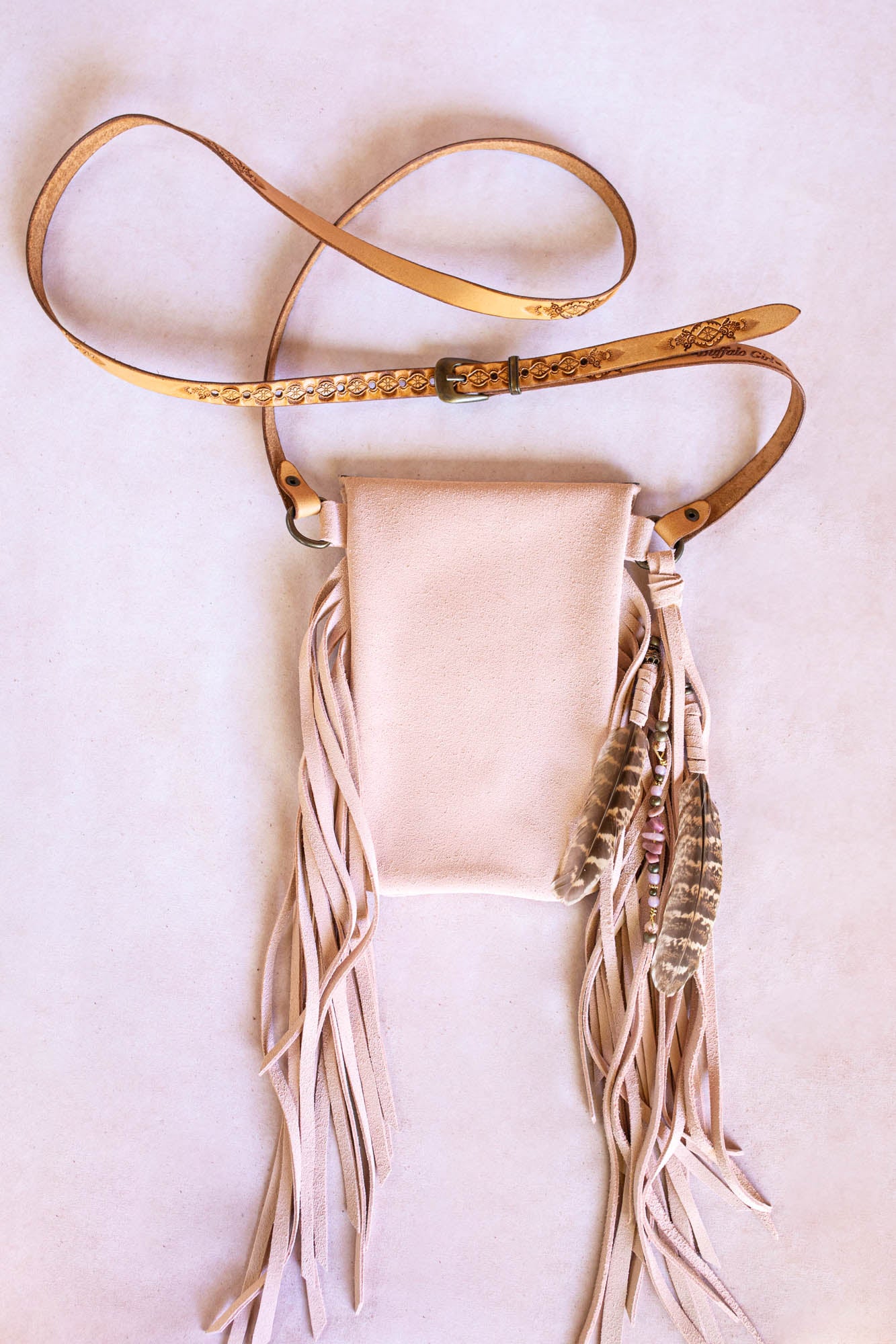 Gypsy Wanderer Phone Pouch with Rose Quartz