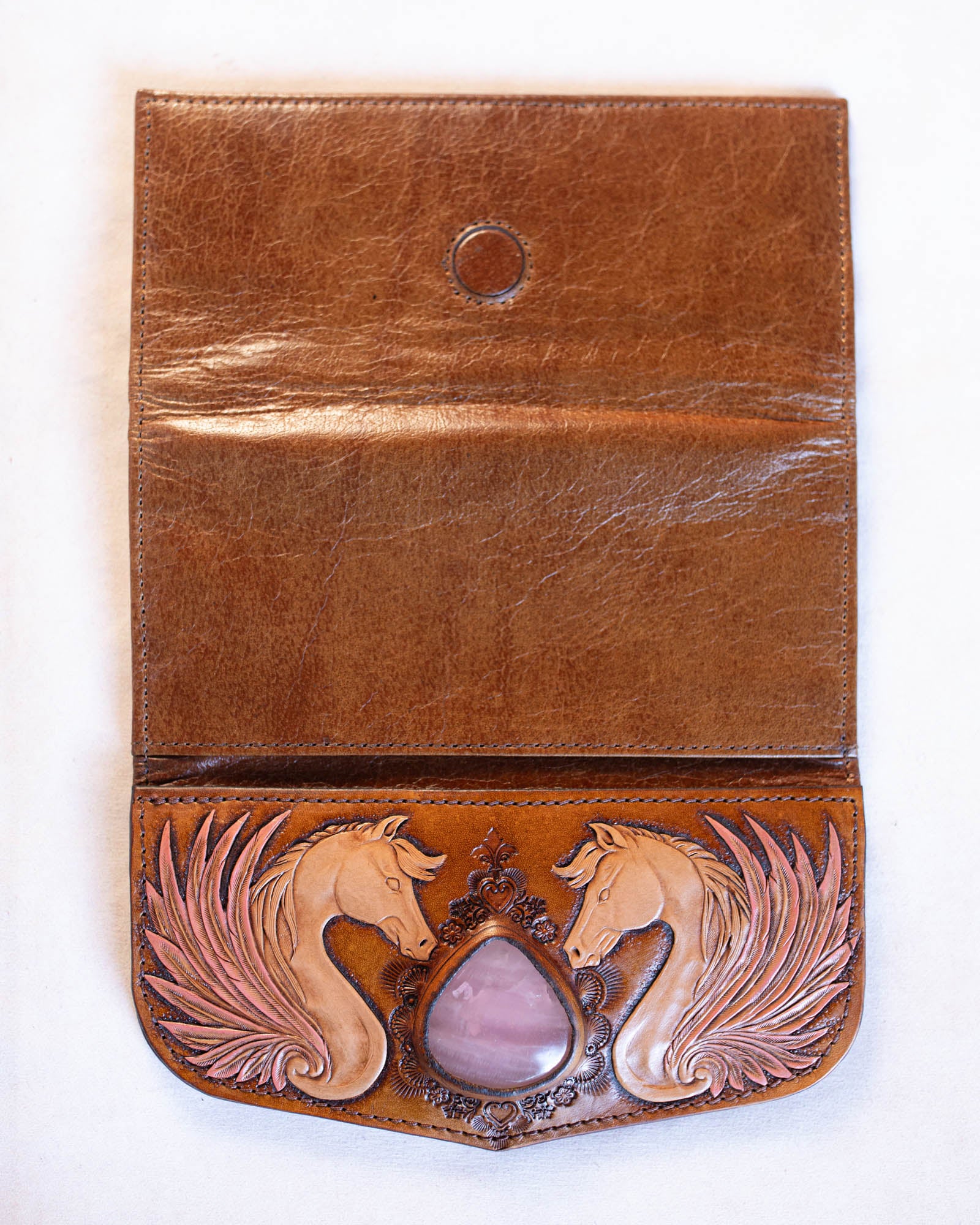 Pegasus Wallet with Rose Quartz