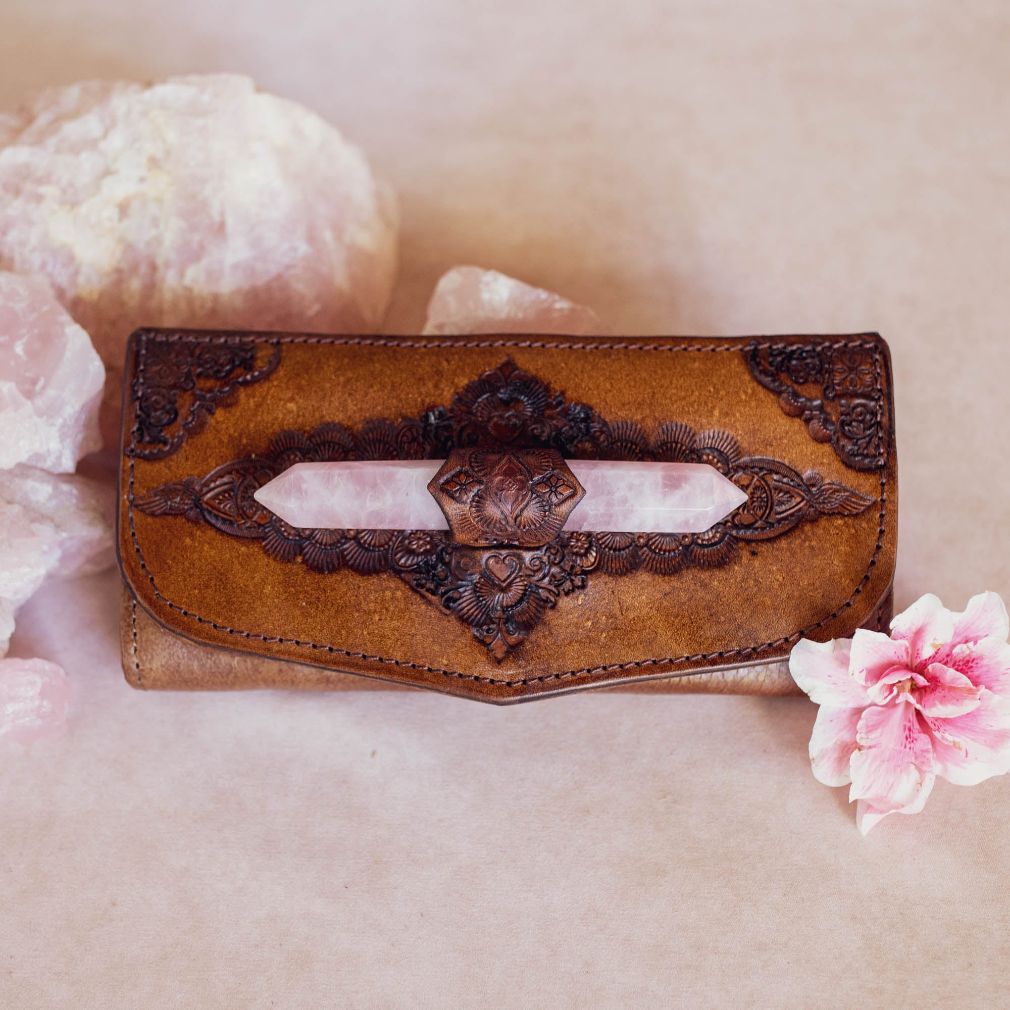 Priestess Wallet with Rose Quartz - Buffalo Girl®